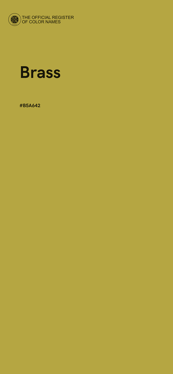 #B5A642 - Brass color image