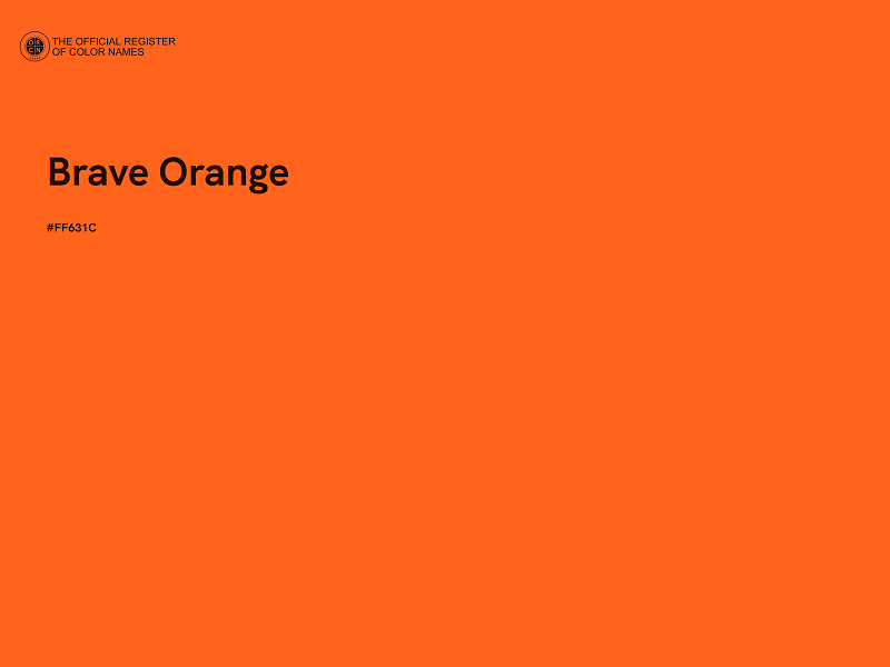 #FF631C - Brave Orange color image