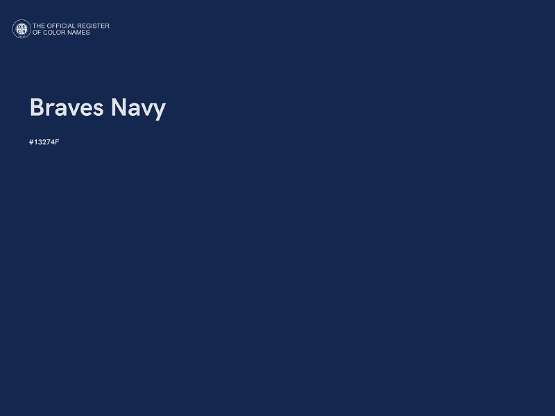 #13274F - Braves Navy color image