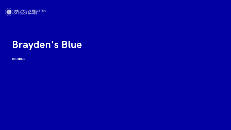 #0000A3 - Brayden's Blue color image
