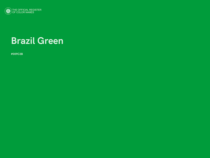 #009C3B - Brazil Green color image