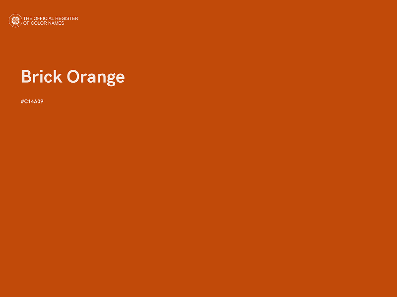 #C14A09 - Brick Orange color image