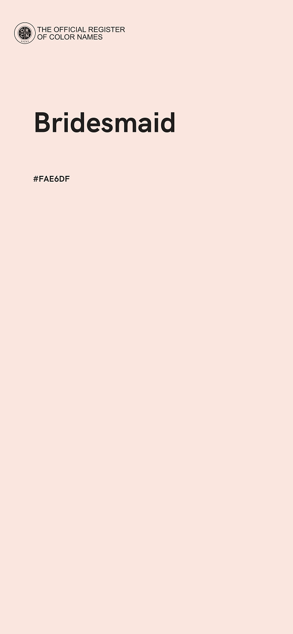 #FAE6DF - Bridesmaid color image