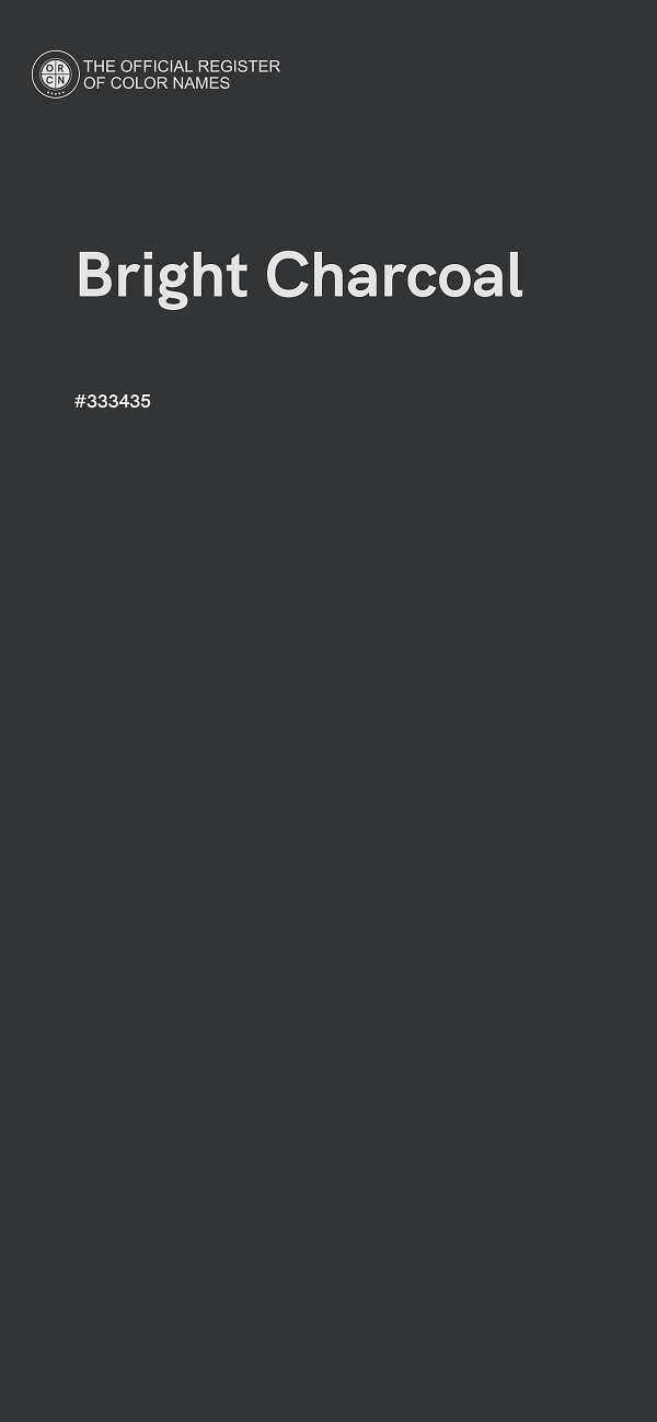 #333435 - Bright Charcoal color image