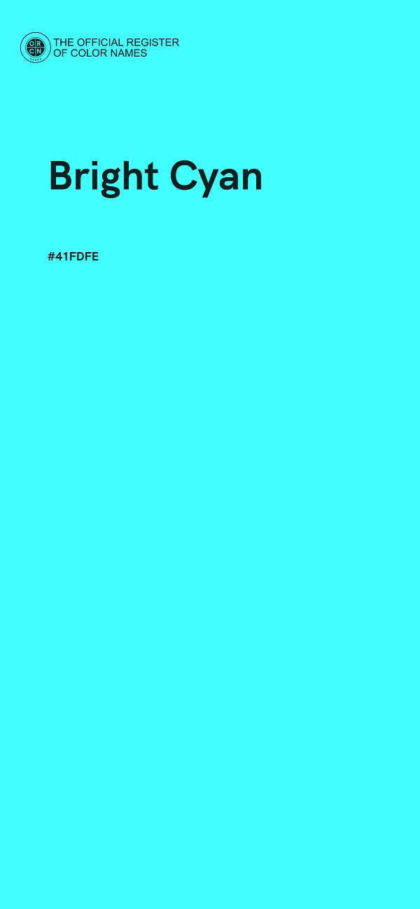 #41FDFE - Bright Cyan color image