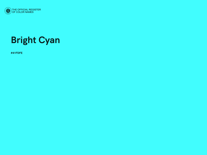 #41FDFE - Bright Cyan color image