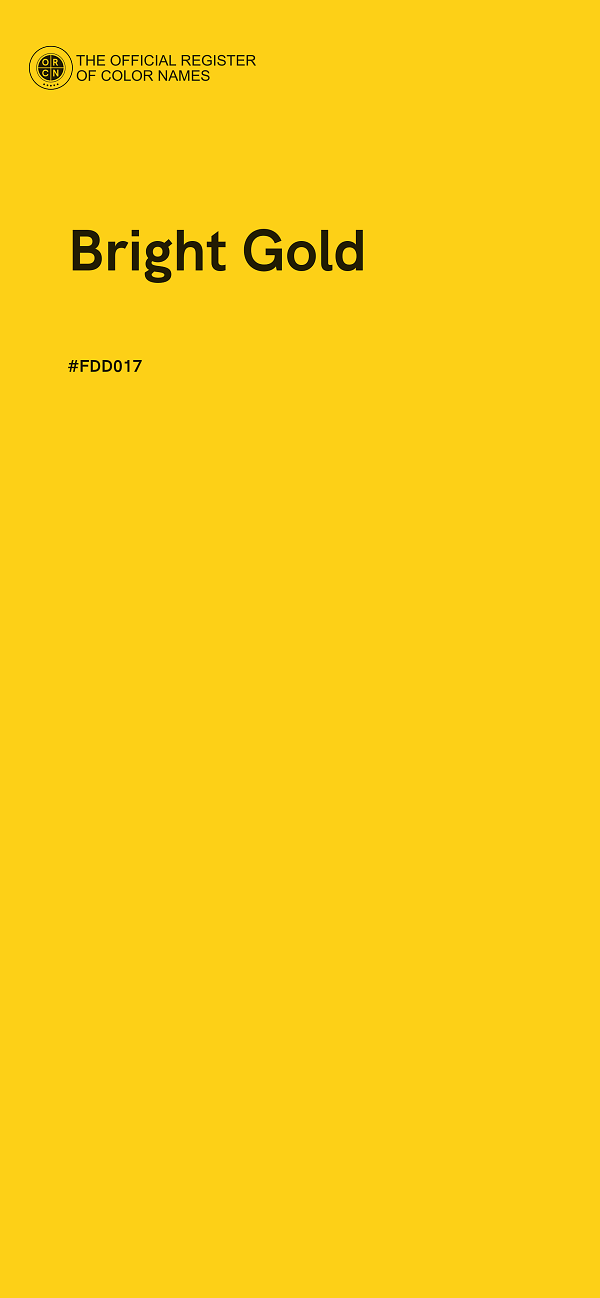 #FDD017 - Bright Gold color image