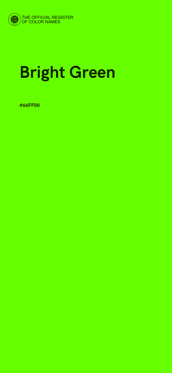 #66FF00 - Bright Green color image