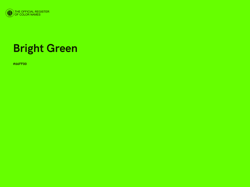 #66FF00 - Bright Green color image