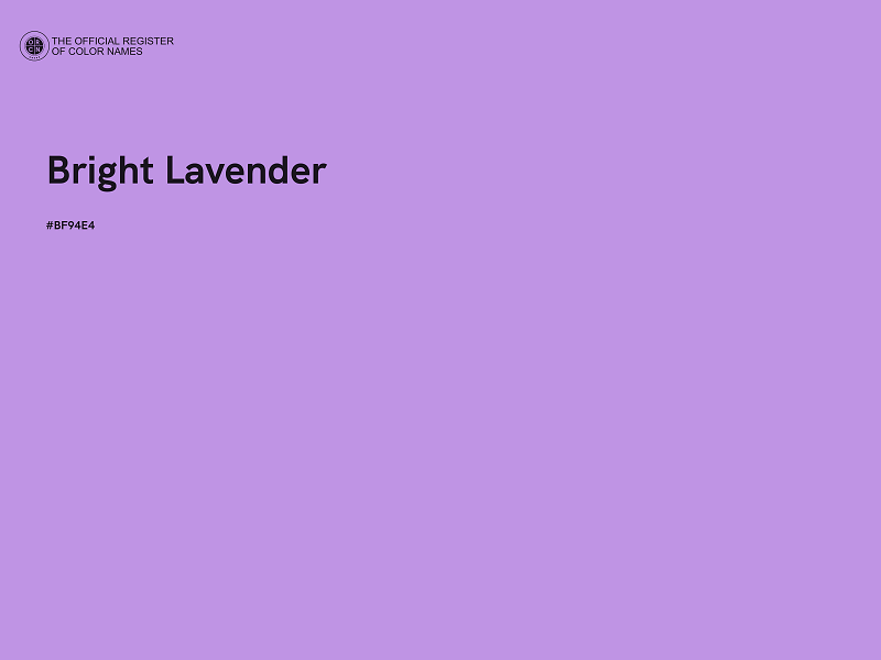 #BF94E4 - Bright Lavender color image