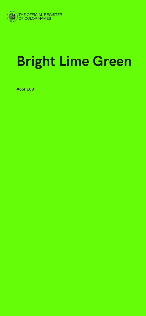 #65FE08 - Bright Lime Green color image