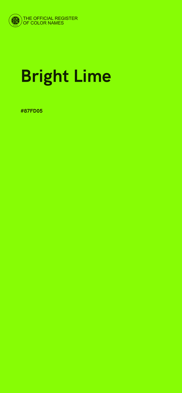 #87FD05 - Bright Lime color image