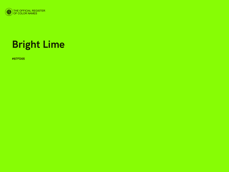 #87FD05 - Bright Lime color image