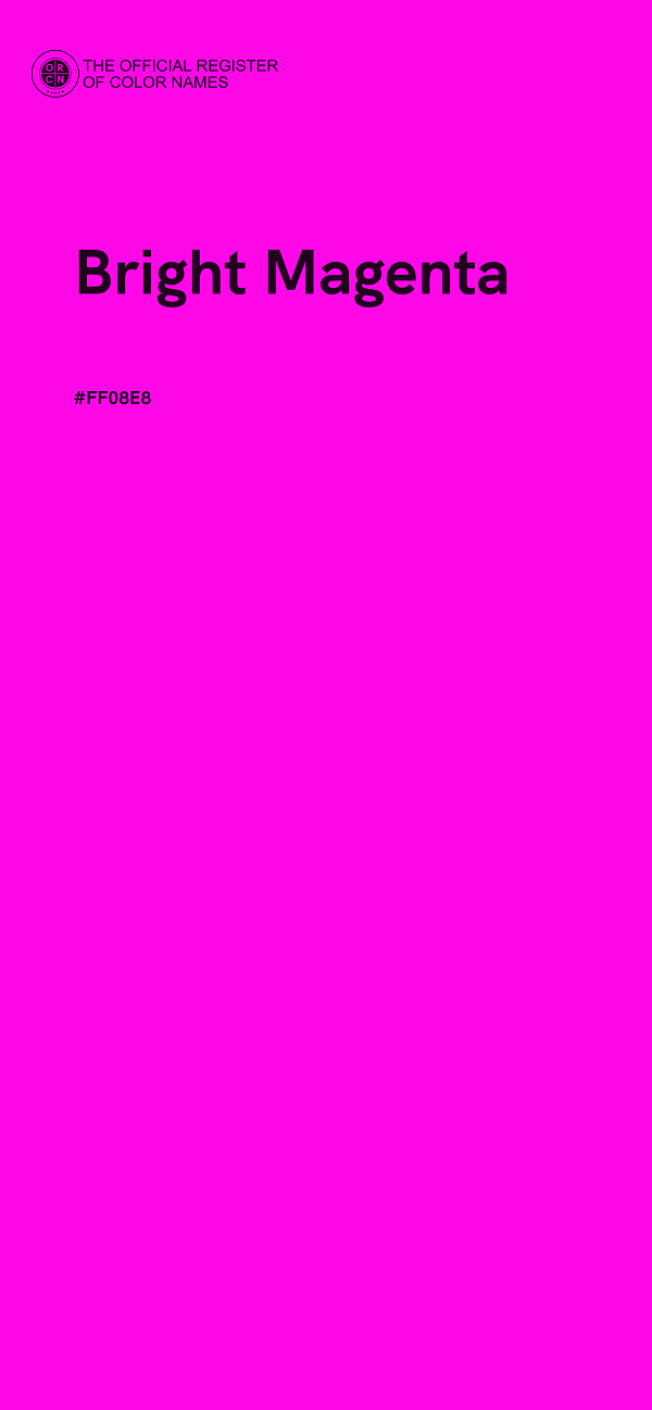 #FF08E8 - Bright Magenta color image