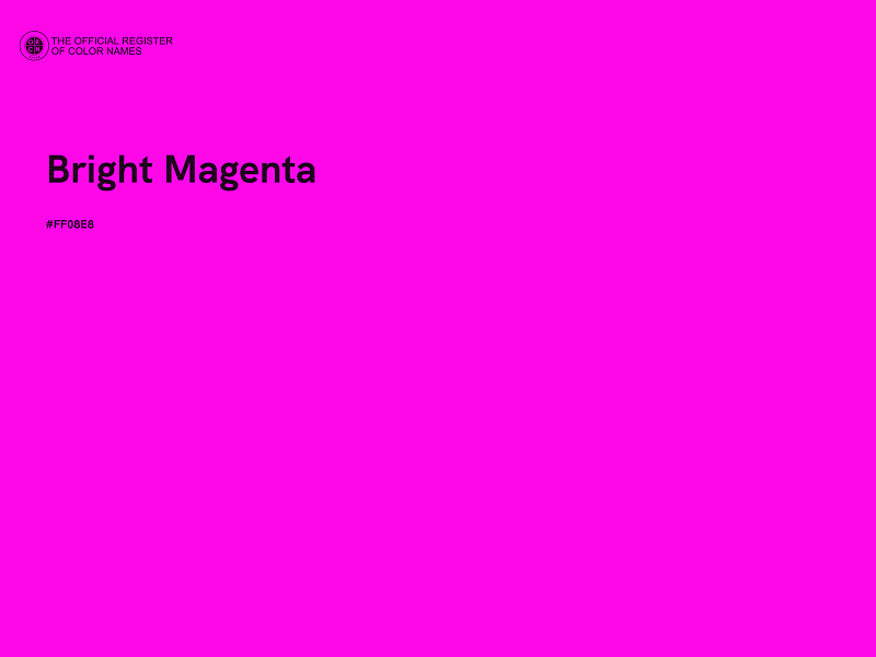 #FF08E8 - Bright Magenta color image