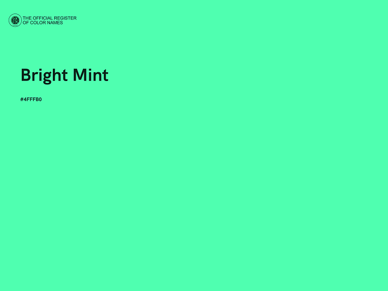 #4FFFB0 - Bright Mint color image