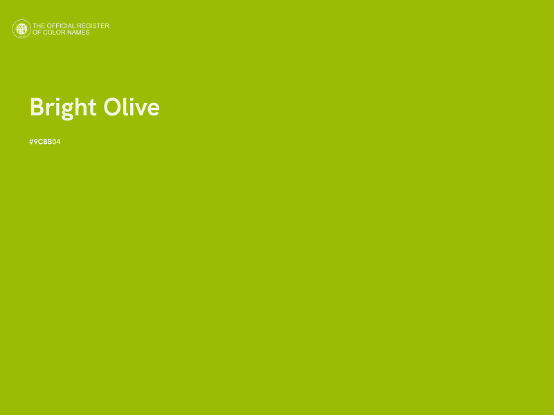 #9CBB04 - Bright Olive color image