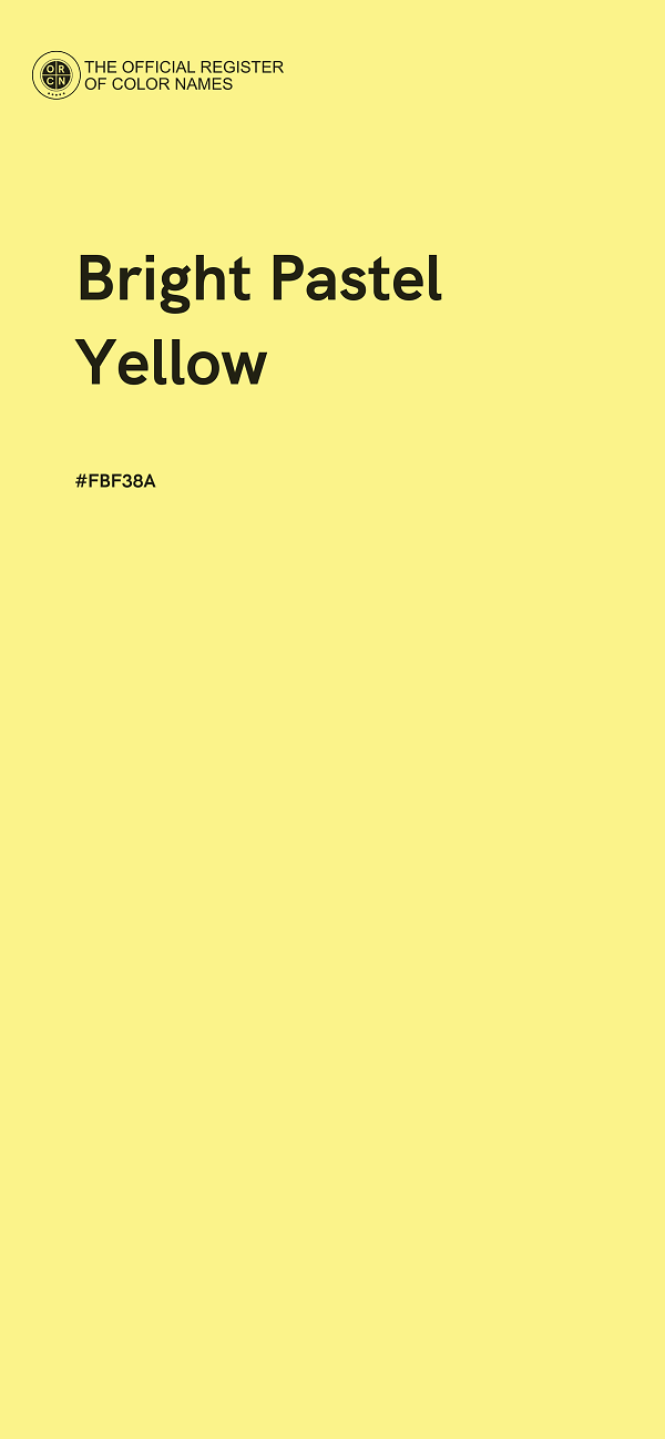 #FBF38A - Bright Pastel Yellow color image