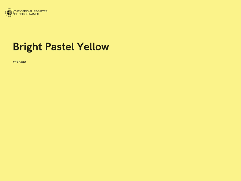 #FBF38A - Bright Pastel Yellow color image