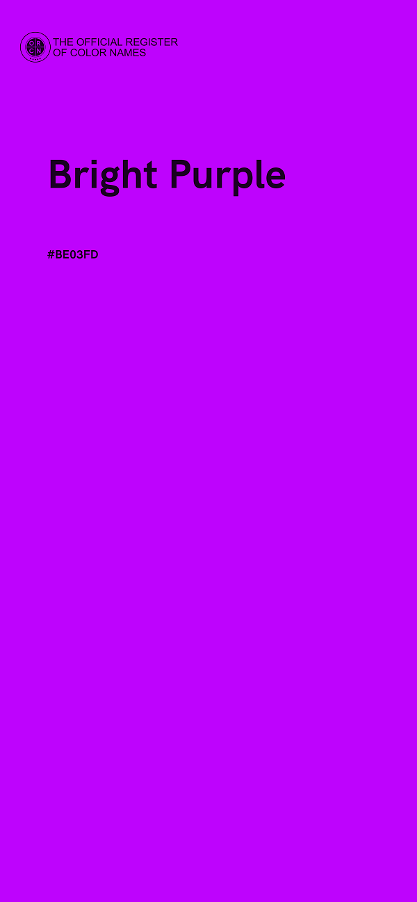 #BE03FD - Bright Purple color image