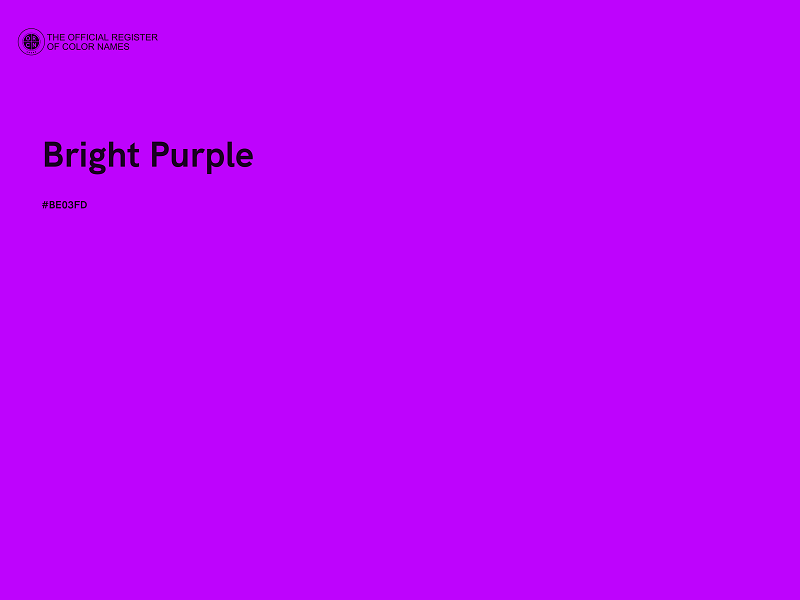 #BE03FD - Bright Purple color image