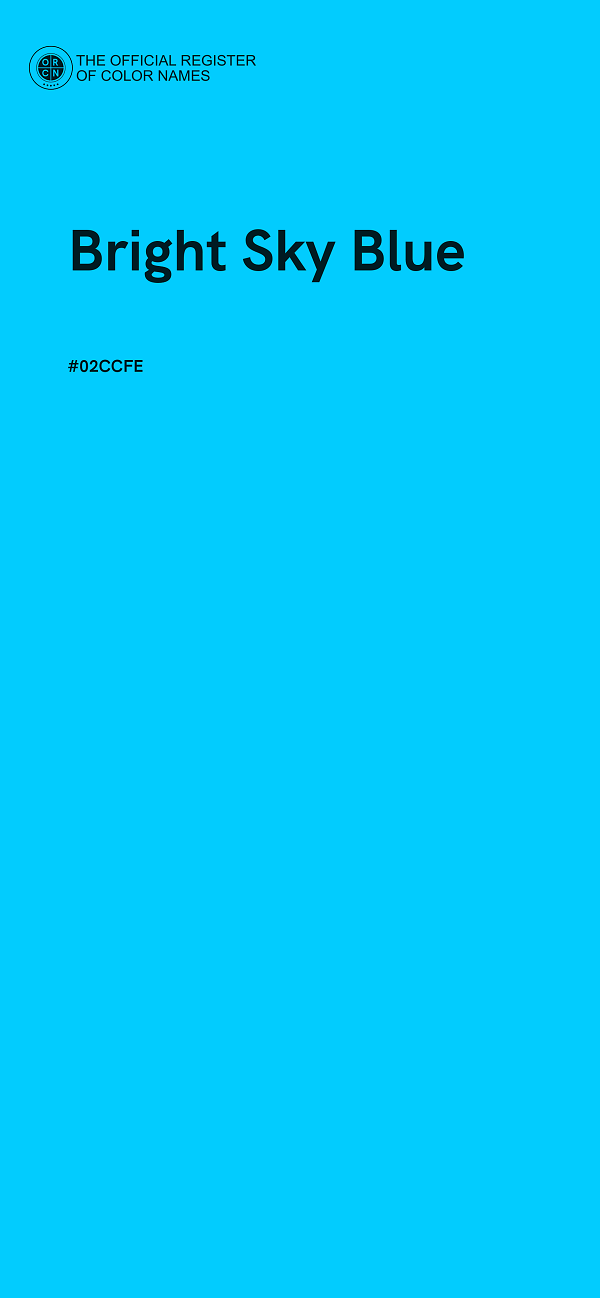 #02CCFE - Bright Sky Blue color image