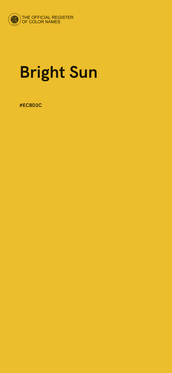 #ECBD2C - Bright Sun color image