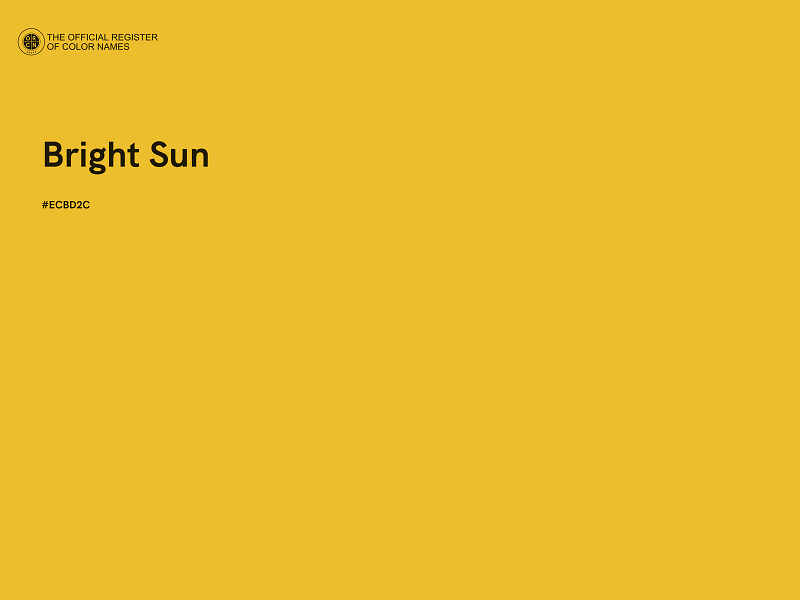 #ECBD2C - Bright Sun color image