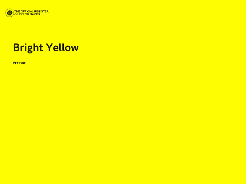 #FFFD01 - Bright Yellow color image