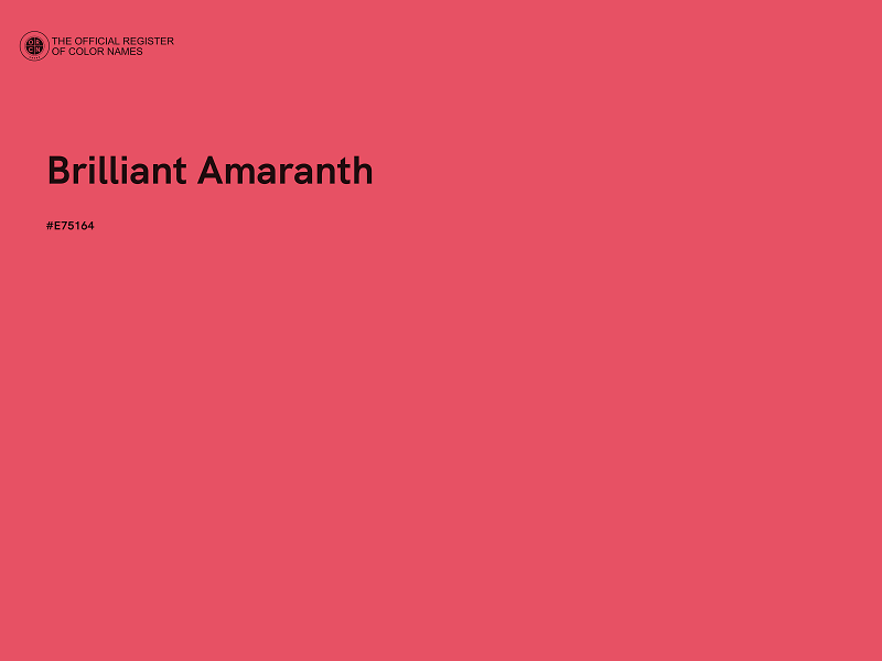 #E75164 - Brilliant Amaranth color image