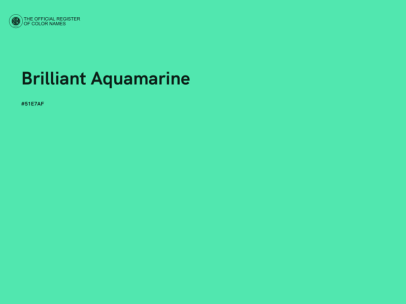 #51E7AF - Brilliant Aquamarine color image