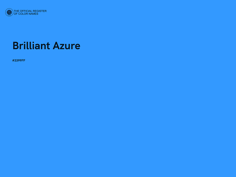 #3399FF - Brilliant Azure color image