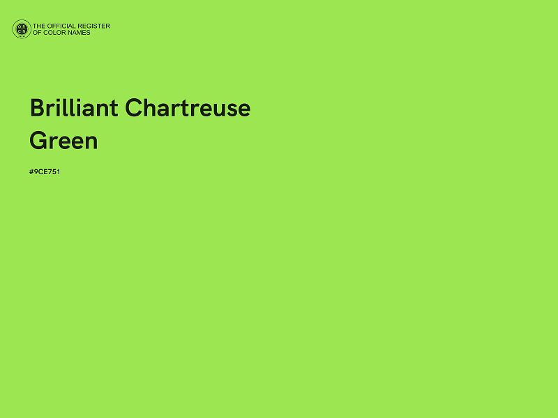 #9CE751 - Brilliant Chartreuse Green color image