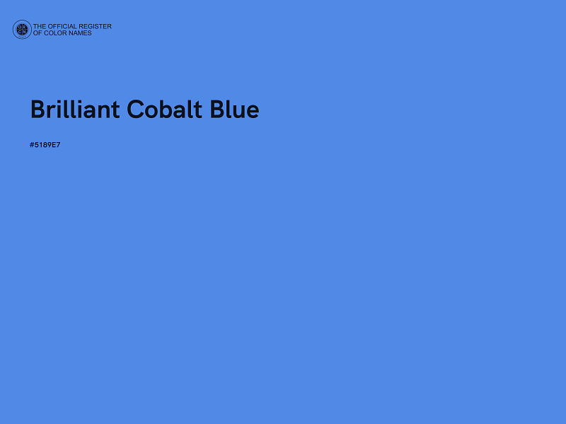 #5189E7 - Brilliant Cobalt Blue color image