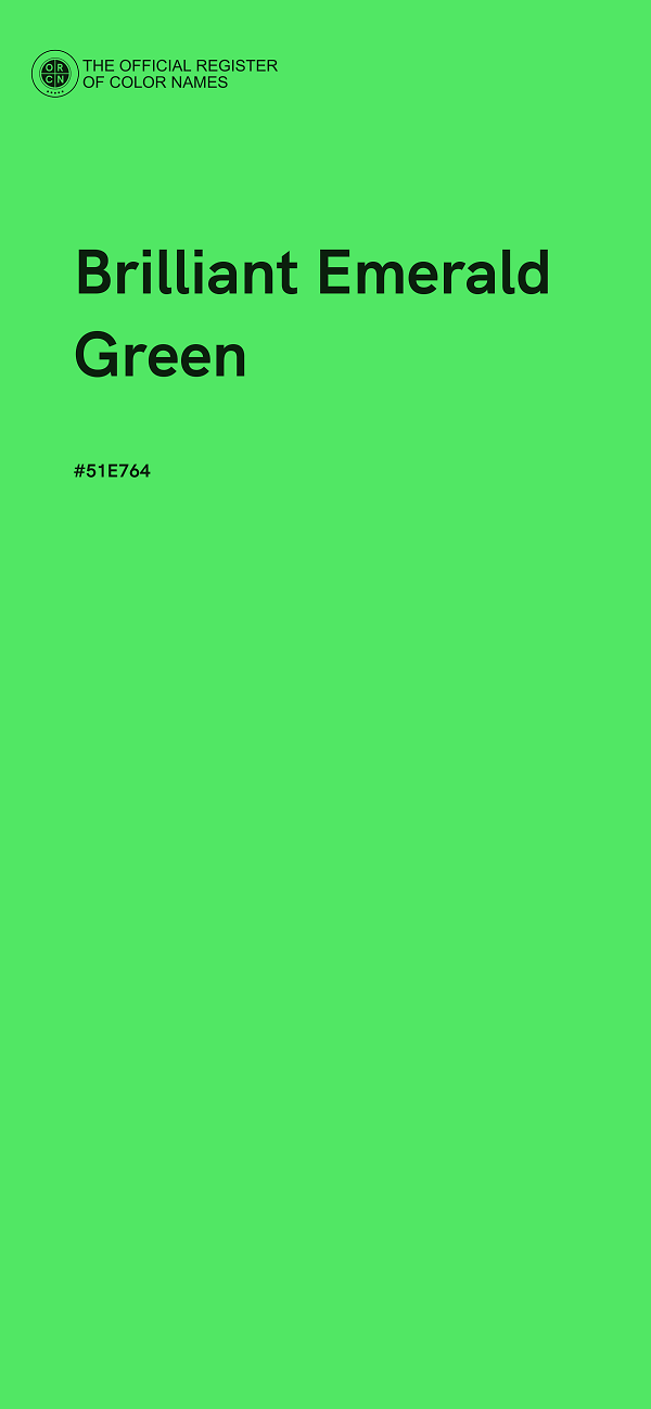 #51E764 - Brilliant Emerald Green color image