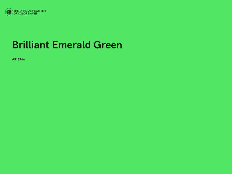 #51E764 - Brilliant Emerald Green color image