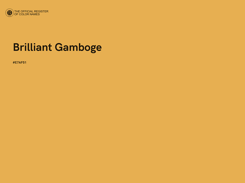 #E7AF51 - Brilliant Gamboge color image