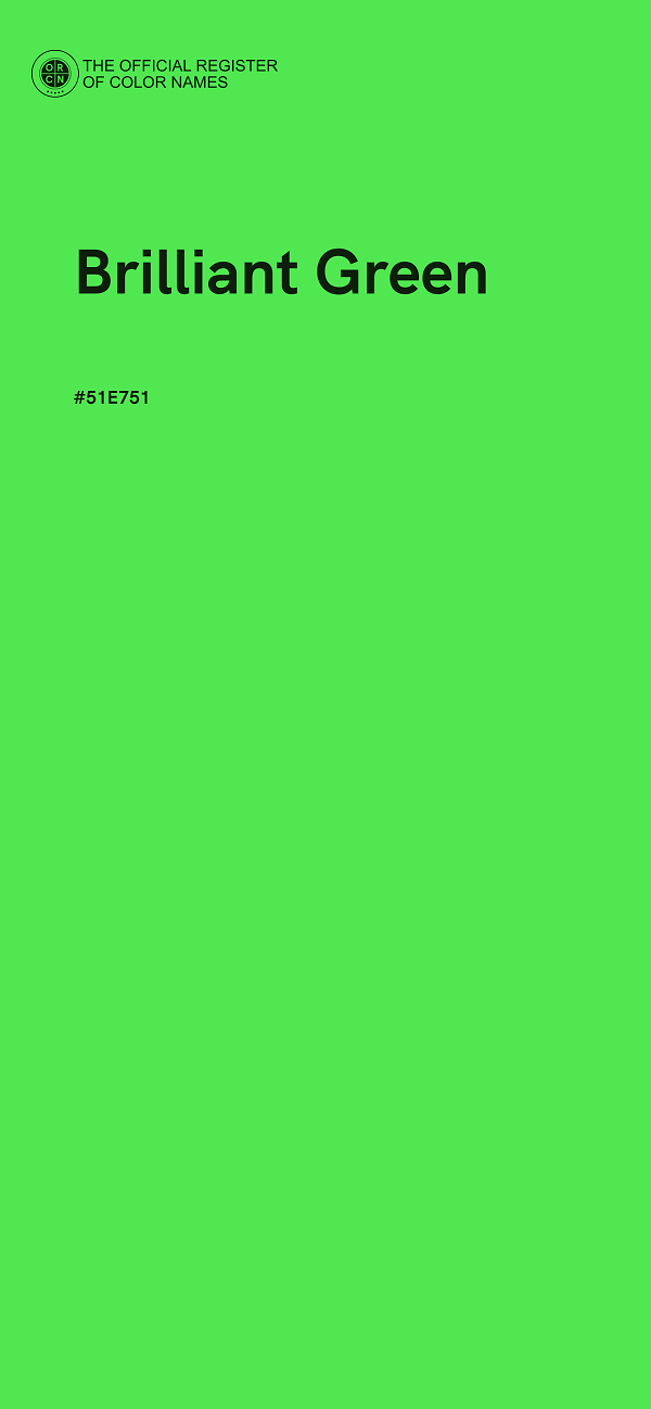 #51E751 - Brilliant Green color image