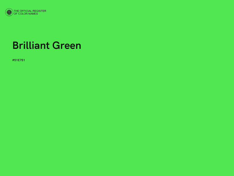 #51E751 - Brilliant Green color image