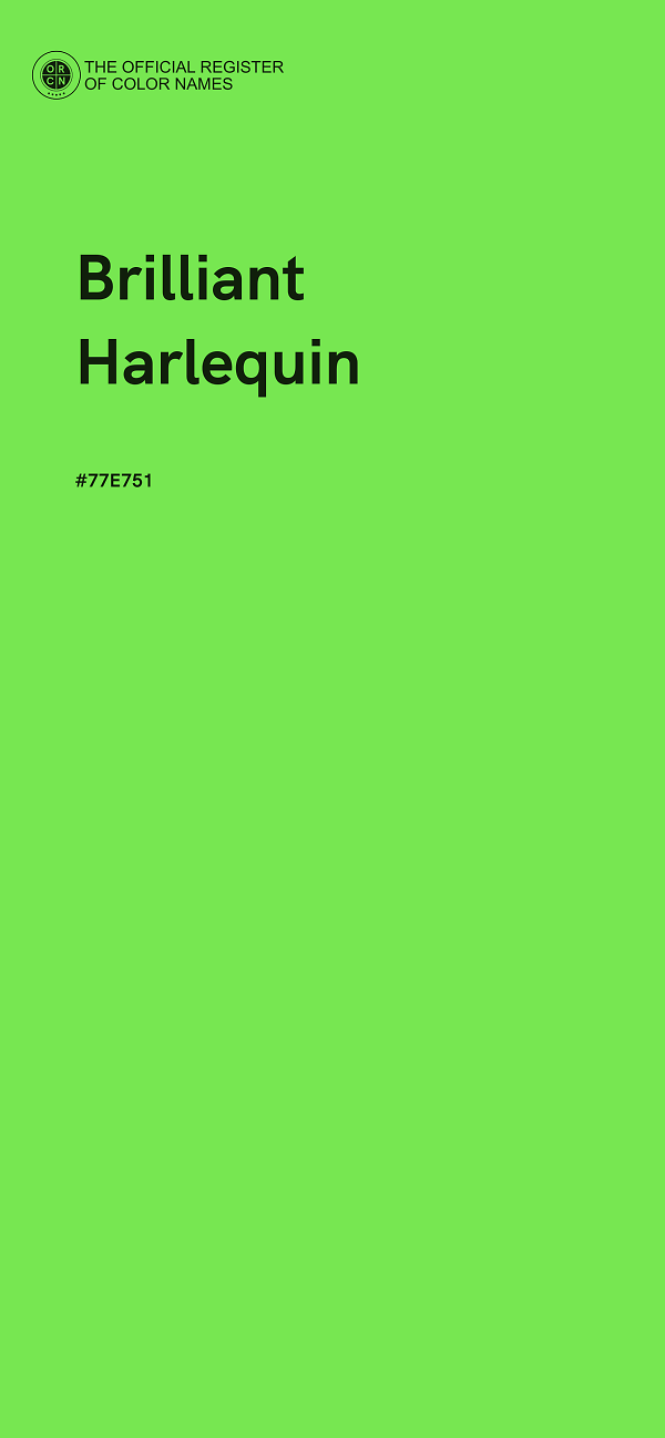 #77E751 - Brilliant Harlequin color image