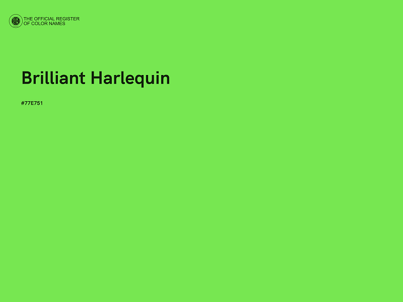 #77E751 - Brilliant Harlequin color image