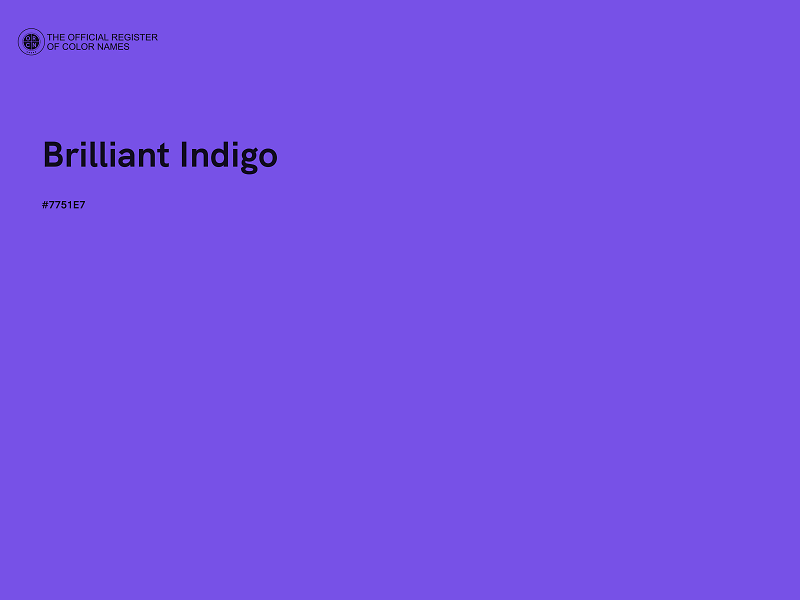 #7751E7 - Brilliant Indigo color image