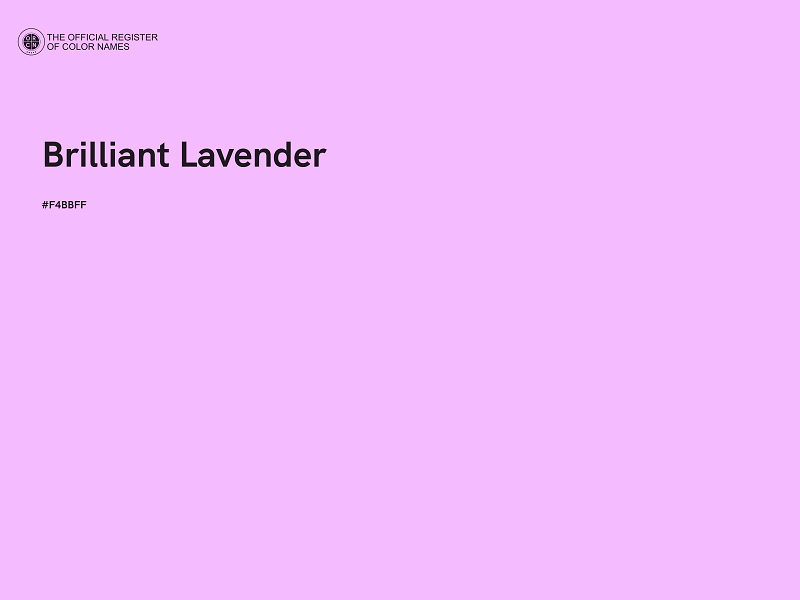 #F4BBFF - Brilliant Lavender color image