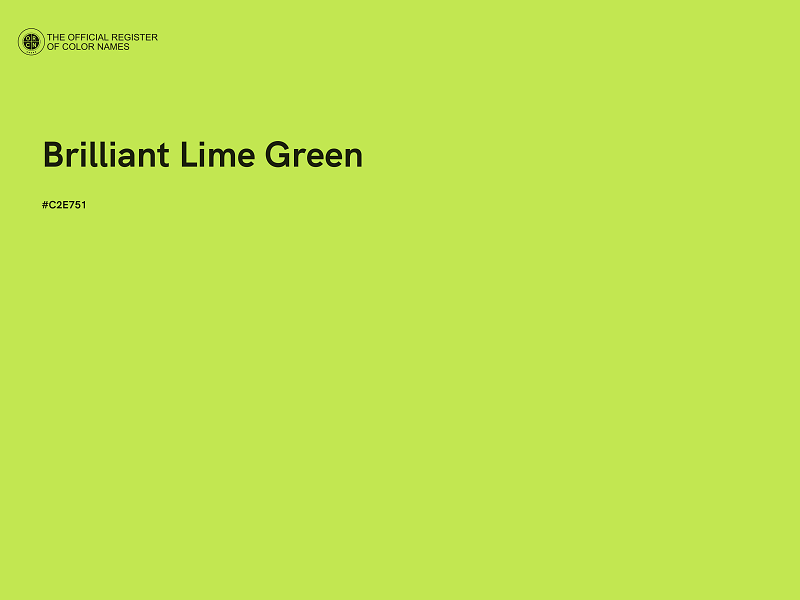 #C2E751 - Brilliant Lime Green color image