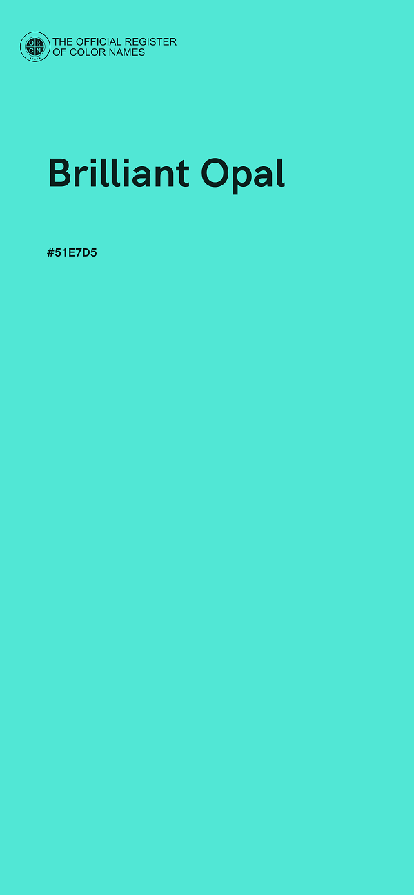 #51E7D5 - Brilliant Opal color image