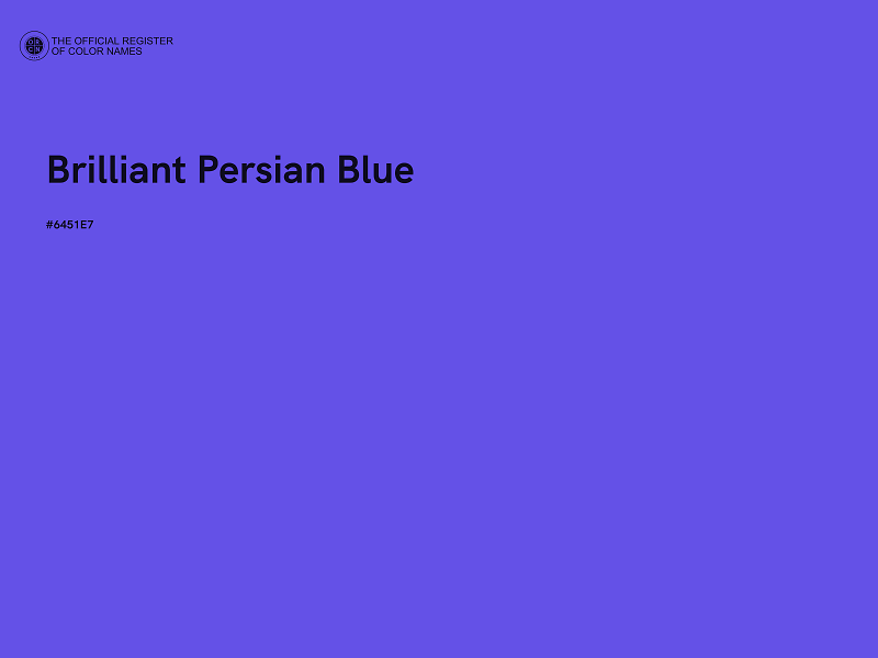 #6451E7 - Brilliant Persian Blue color image
