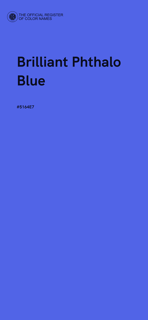 #5164E7 - Brilliant Phthalo Blue color image