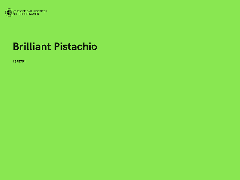 #89E751 - Brilliant Pistachio color image