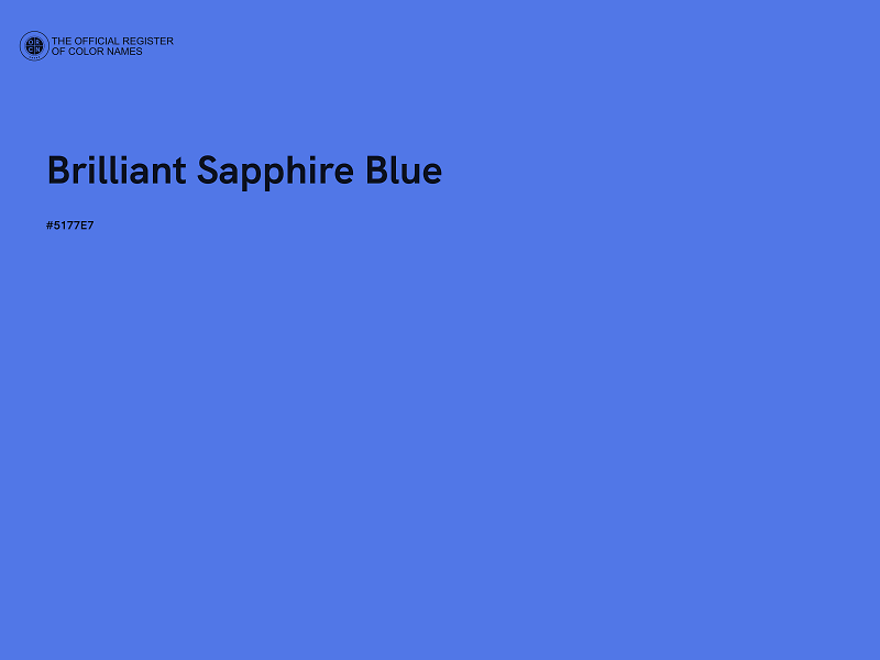 #5177E7 - Brilliant Sapphire Blue color image