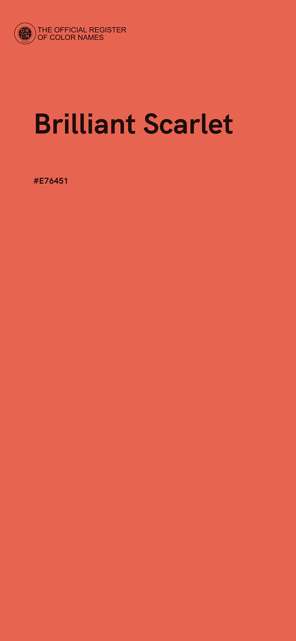 #E76451 - Brilliant Scarlet color image